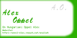 alex oppel business card